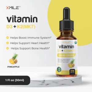 Organic Vitamin D3 + K2(MK7) Liquid Drops