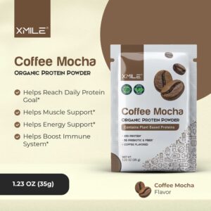 Organic Plant Based Protein Powder – 10 Pack- Coffee Mocha