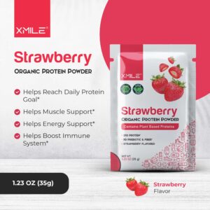 Organic Plant Based Protein Powder – Single Serve Packet – Strawberry