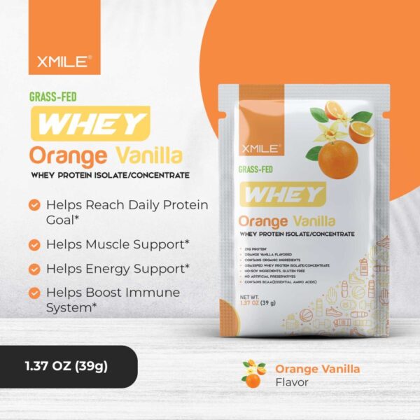 Whey Based Protein Powder – Orange Vanilla – 10 Pack