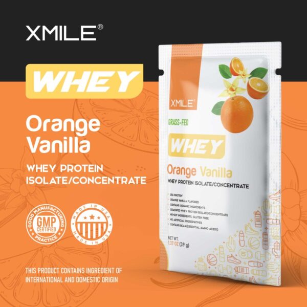 Whey Based Protein Powder - Orange Vanilla - 30 Pack - Image 4