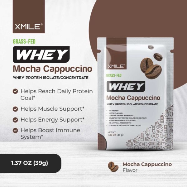 Whey Based Protein Powder - Mocha Cappuccino - 10 Pack - Image 4