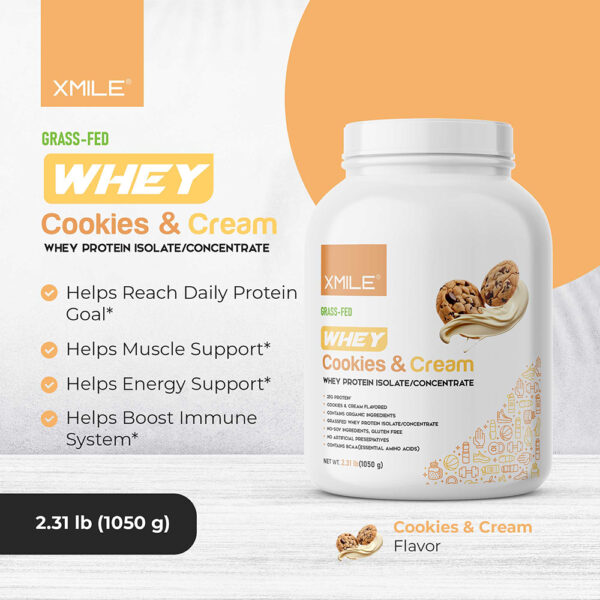 Whey Based Protein Powder – Cookies & Cream – Canister