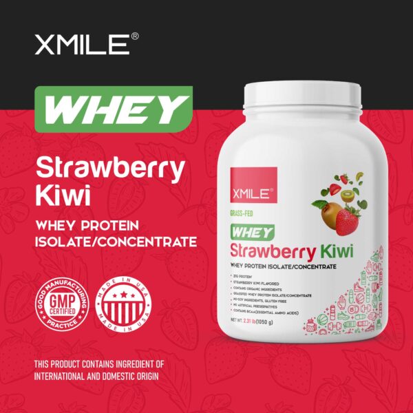 Whey Based Protein Powder - Strawberry Kiwi - Canister - Image 4