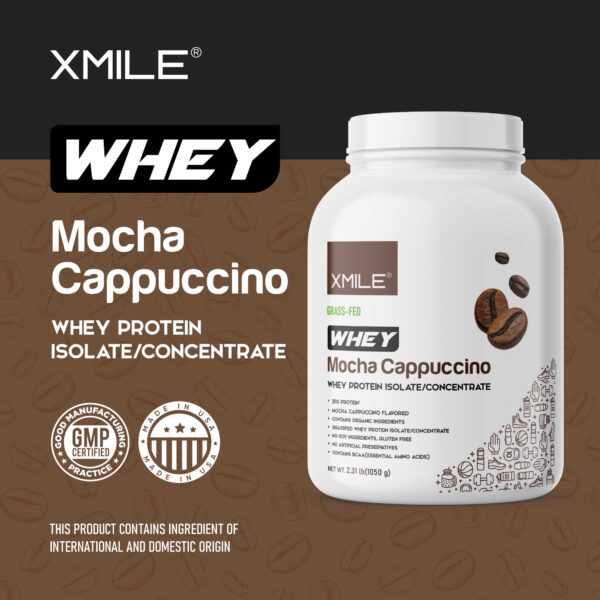 Whey Based Protein Powder - Mocha Cappuccino - Canister - Image 4