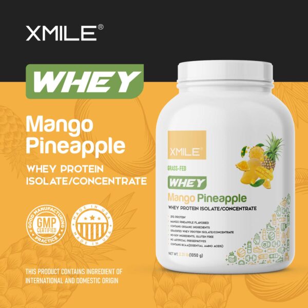 Whey Based Protein Powder - Mango Pineapple - Canister - Image 4